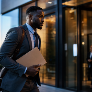 Process Server on the job making a delivery